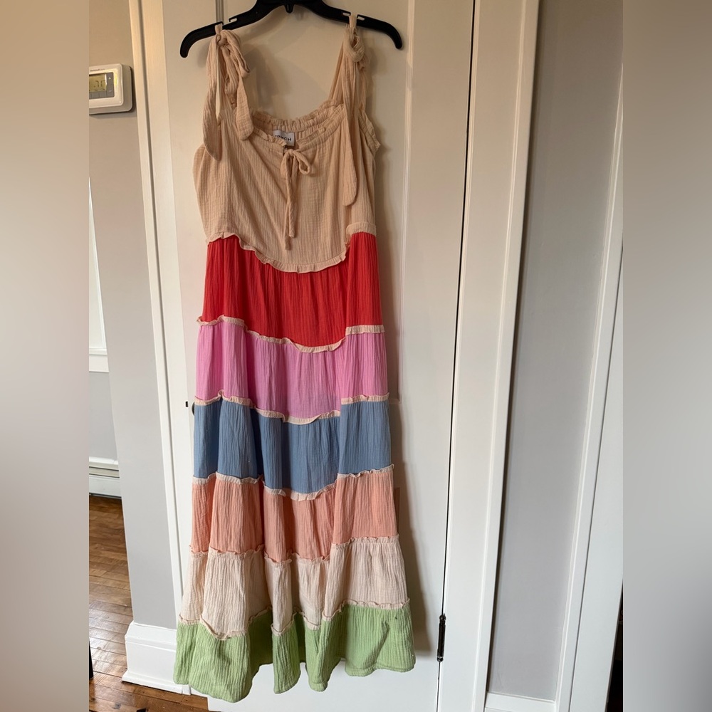 FRNCH Paris Tie-Strap Maxi Dress
